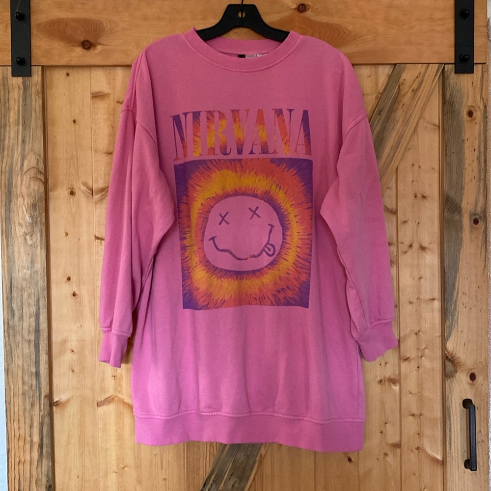 Nirvana Smiley Oversized Sweatshirt
